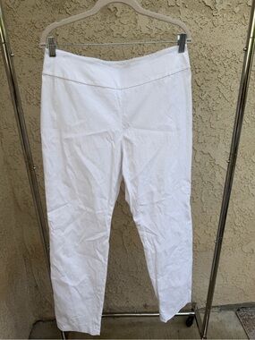 NIC+ZOE White Pull-On Ankle Pants